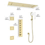 35" x 12" 6-Function Luxury Shower System with Body Jets & Bluetooth