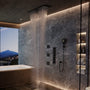 35*12 inch 6-Function Luxury Shower System with Body Jets & Bluetooth