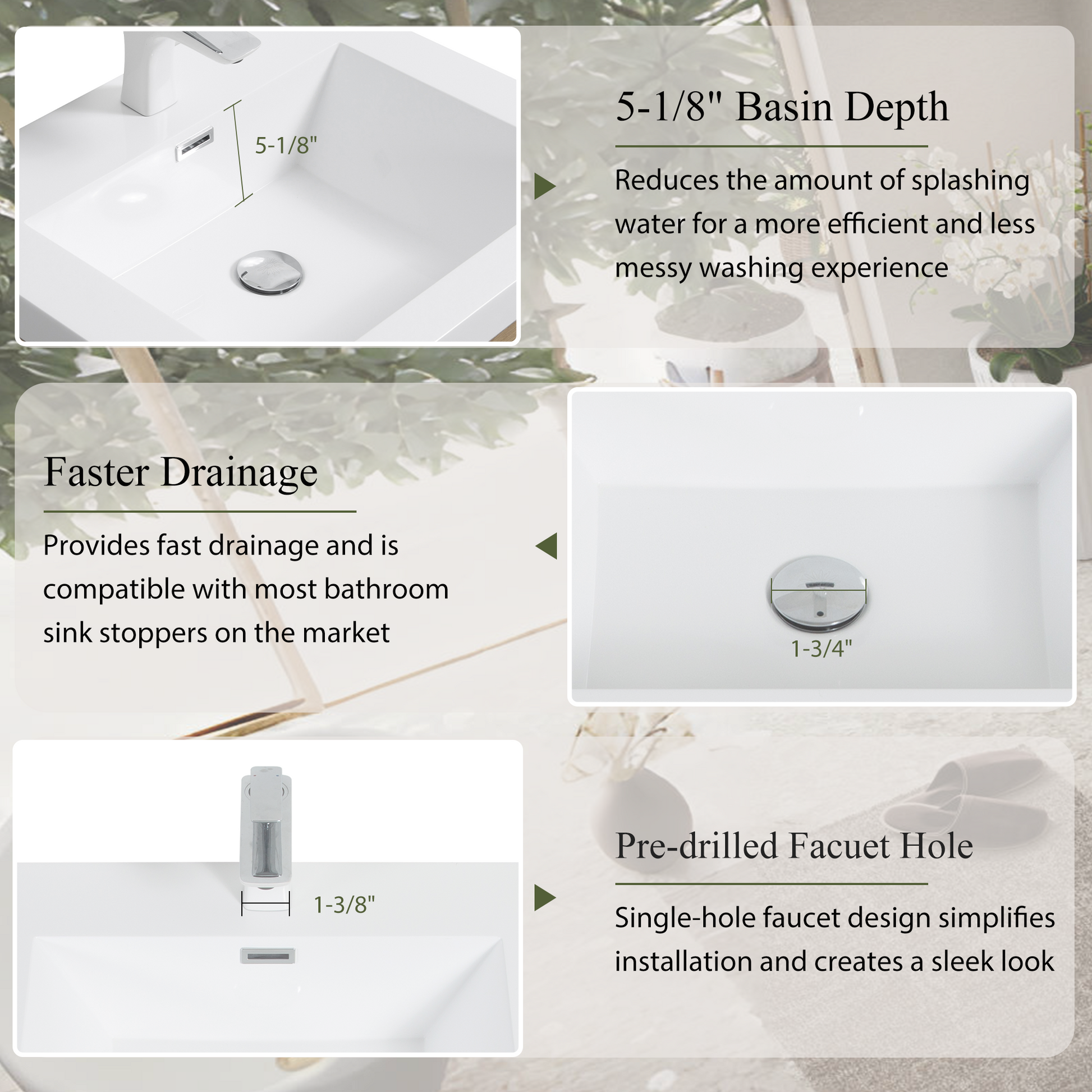48-inch Floating Bathroom Vanity with Sink Wall-Mounted Bathroom Cabinet