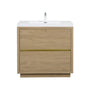 36-inch Freestanding Bathroom Vanity with Stone Resin Sink and 2 Drawers