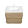 36-inch Freestanding Bathroom Vanity with Stone Resin Sink and 2 Drawers