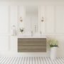 42-inch Wall-Mounted Bathroom Vanity with Sink and Storage Cabinet