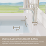 60-inch Wall-Mounted Bathroom Vanity with Resin Sink and Soft-Close Drawers