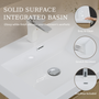 42-inch Wall-Mounted Bathroom Vanity with Wave Texture and Single Sink