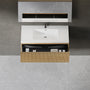 42-inch Wall-Mounted Bathroom Vanity with Wave Texture and Single Sink
