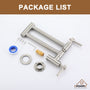 Stainless Steel Folding 2-Handle Switch Head Wall Mounted Pot Filler Kitchen Faucet