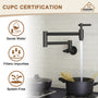Stainless Steel Folding 2-Handle Switch Head Wall Mounted Pot Filler Kitchen Faucet