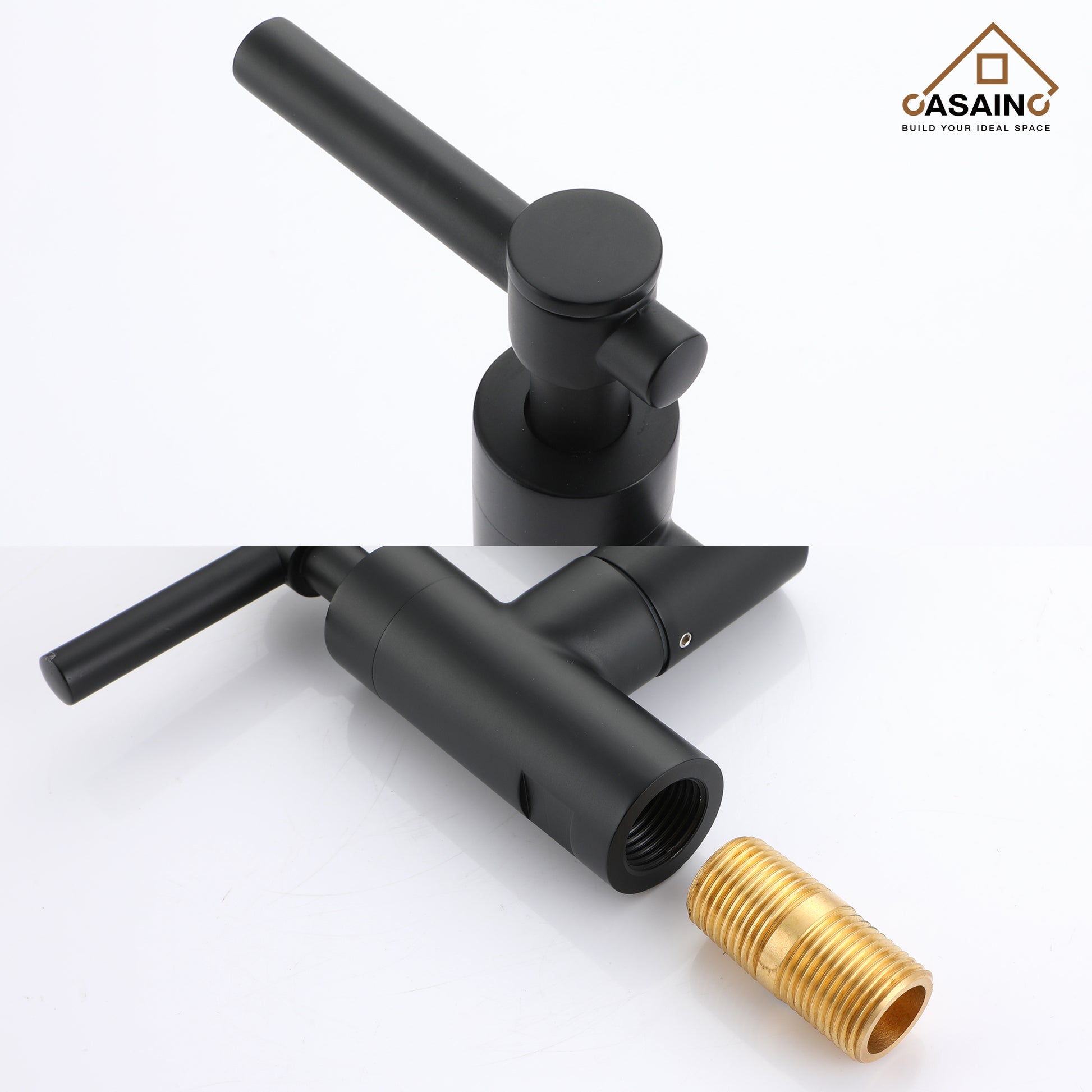 Stainless Steel Folding 2-Handle Switch Head Wall Mounted Pot Filler Kitchen Faucet