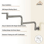 Wall-Mount Pot Filler Kitchen Faucet with Adjustable Folding Arm