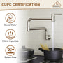 Wall-Mount Pot Filler Kitchen Faucet with Adjustable Folding Arm