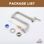Wall-Mount Pot Filler Kitchen Faucet with Adjustable Folding Arm