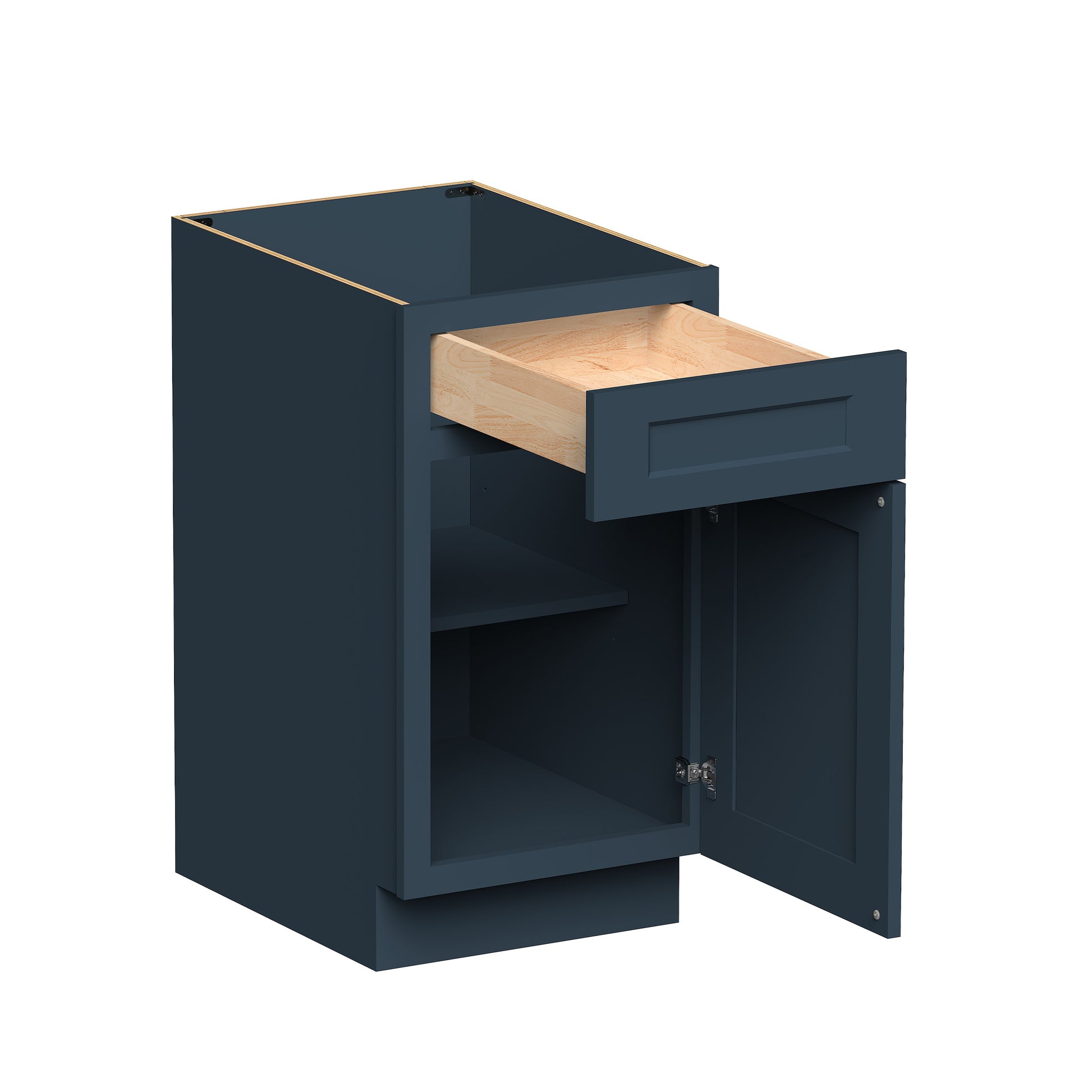 Cyber Grey RTA Kitchen Cabinets - L-Shaped Cabinet Set (13' × 7' Layout)