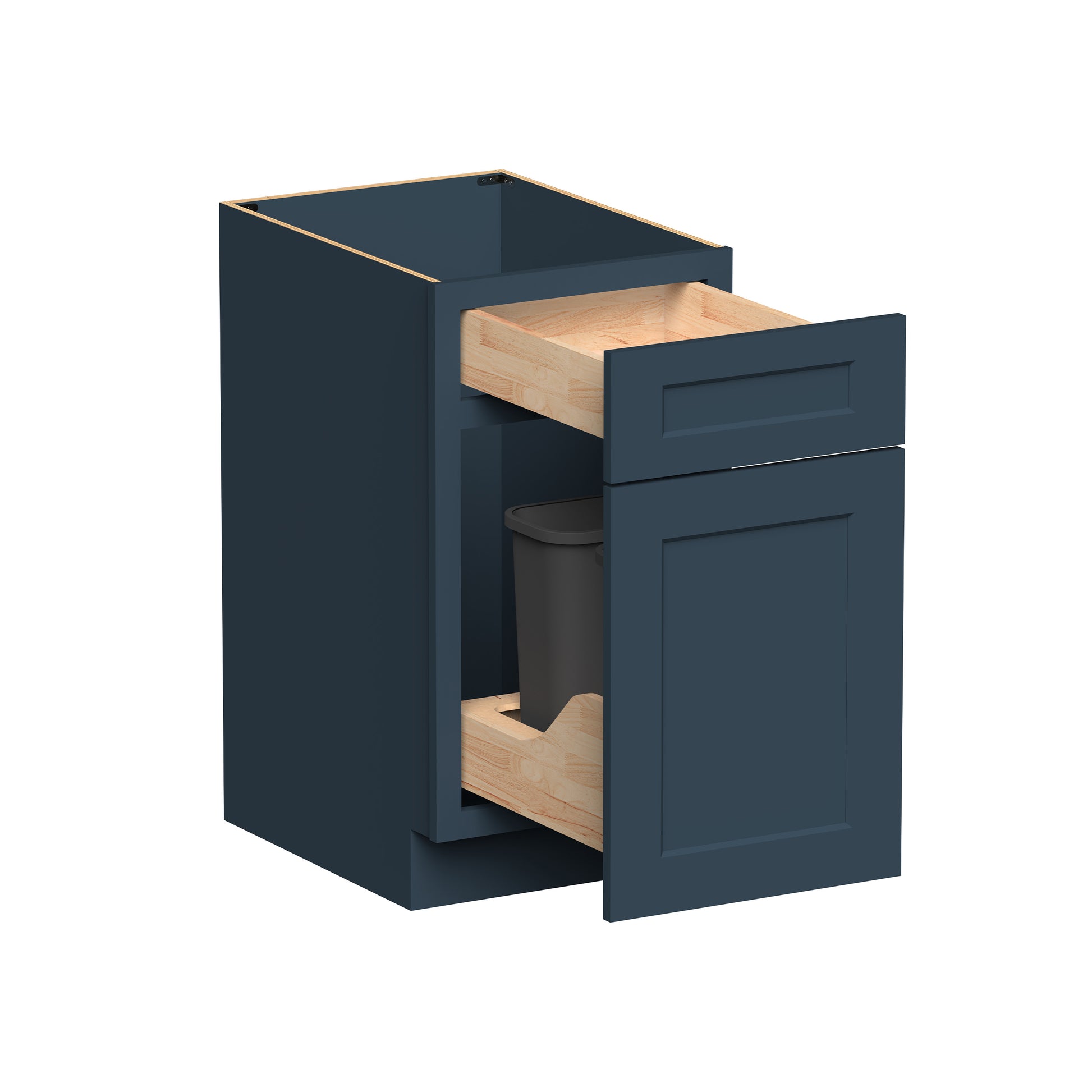 Cyber Grey RTA Kitchen Cabinets - L-Shaped Cabinet Set (13' × 7' Layout)