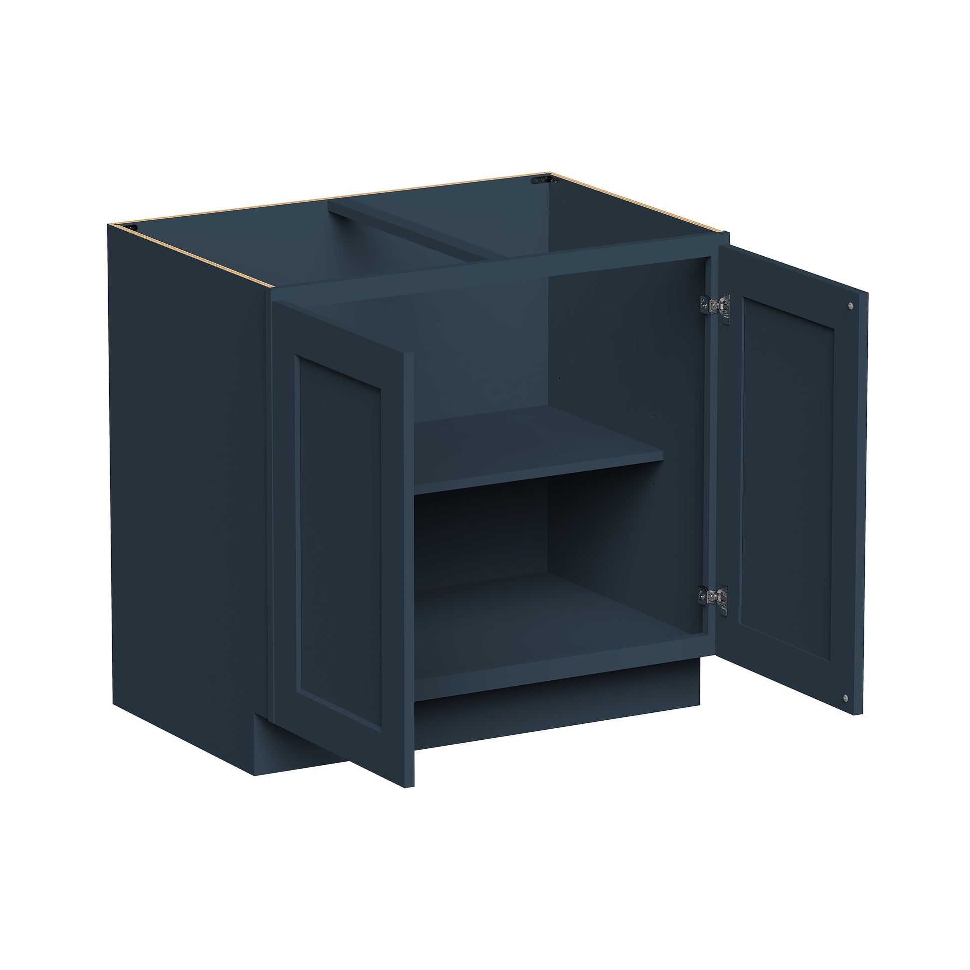 Cyber Grey RTA Kitchen Cabinets - L-Shaped Cabinet Set (13' × 7' Layout)