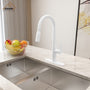 Single-Handle Pull-Out Sprayer Kitchen Faucet Deckplate Included in Brushed Nickel/Matte Black/Matte White/Brushed Gold