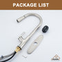 Single-Handle Pull-Out Sprayer Kitchen Faucet Deckplate Included in Brushed Nickel/Matte Black/Matte White/Brushed Gold