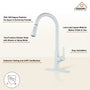 Single-Handle Pull-Out Sprayer Kitchen Faucet Deckplate Included in Brushed Nickel/Matte Black/Matte White/Brushed Gold