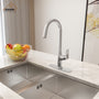 Single-Handle Kitchen Faucet with Pull-Out Sprayer in Matte Black Brushed Nickel Brushed Gold