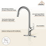 Single-Handle Kitchen Faucet with Pull-Out Sprayer in Matte Black Brushed Nickel Brushed Gold