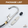 Single-Handle Kitchen Faucet with Pull-Out Sprayer in Matte Black Brushed Nickel Brushed Gold