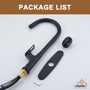 Single-Handle Kitchen Faucet with Pull-Out Sprayer in Matte Black Brushed Nickel Brushed Gold