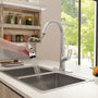 CASAINC Single-Handle Pull-Out Kitchen Faucet in Brushed Nickel/Matte Black/Matte White/Brushed Gold