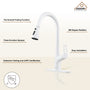 CASAINC Single-Handle Pull-Out Kitchen Faucet in Brushed Nickel/Matte Black/Matte White/Brushed Gold