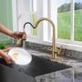CASAINC Single-Handle Pull-Out Sprayer Kitchen Faucet with Digital Display