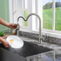 CASAINC Single-Handle Pull-Out Sprayer Kitchen Faucet with Digital Display