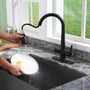 CASAINC Single-Handle Pull-Out Sprayer Kitchen Faucet with Digital Display
