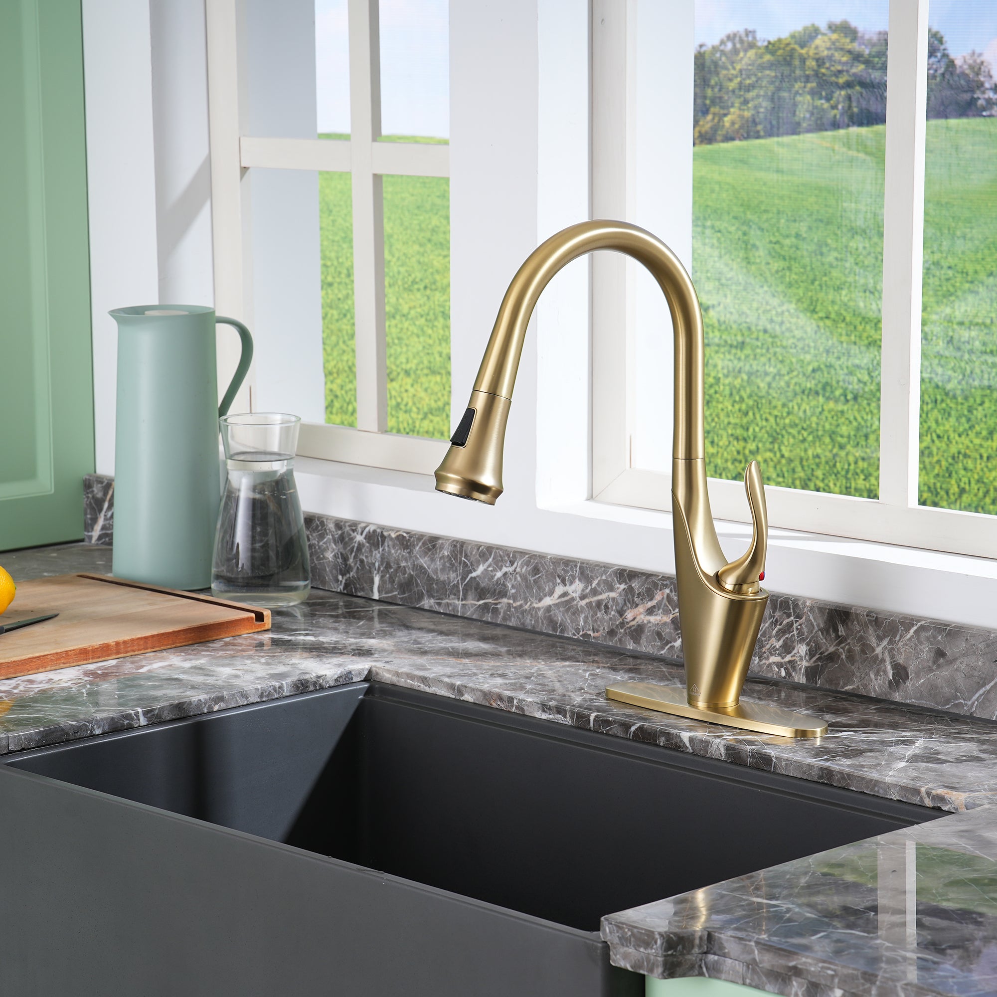 CASAINC Single-Handle Kitchen Faucet with  Pull-Out Sprayer