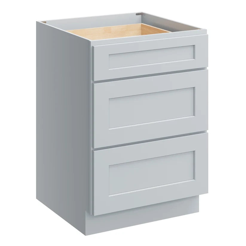 Dove Grey RTA Kitchen Cabinets - L-Shaped Cabinet Set (13' × 7' Layout)