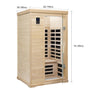 Two Person Far Infrared Hemlock Indoor Sauna Room with Bluetooth & LED Lighting
