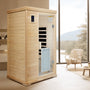 Two Person Far Infrared Hemlock Indoor Sauna Room with Bluetooth & LED Lighting