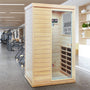 Mini 1-Person Far Infrared Indoor Sauna with Bluetooth Audio & Touch Control