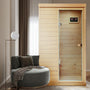 Mini 1-Person Far Infrared Indoor Sauna with Bluetooth Audio & Touch Control