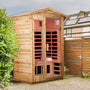 2-Person Outdoor Far Infrared Sauna with Bluetooth & LED Lights