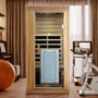 One-Person Far Infrared Red Cedar Indoor Sauna with 8 Heating Panels
