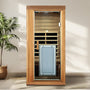 One-Person Far Infrared Red Cedar Indoor Sauna with 8 Heating Panels