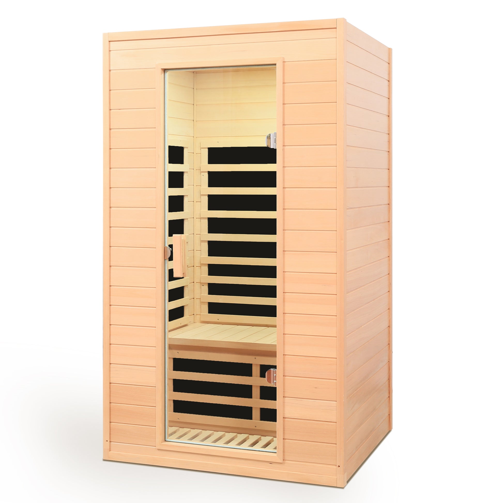 Two-Person Far Infrared Hemlock Home Sauna with 5 Heating Panels