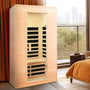 Two-Person Far Infrared Hemlock Home Sauna with 5 Heating Panels