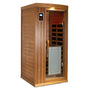 1-Person Low EMF Luxury Sauna Room Far Infrared Sauna in Red Cedar