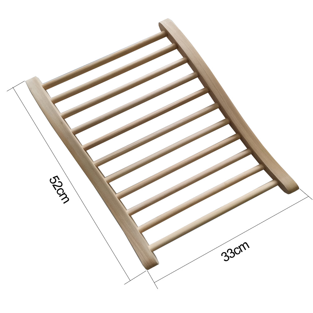 Hemlock Sauna Backrest Ergonomic Wooden Lumbar Support with Slatted Design