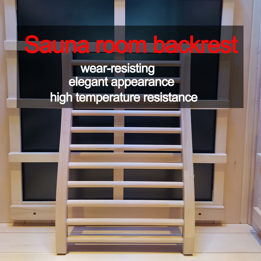 Hemlock Sauna Backrest Ergonomic Wooden Lumbar Support with Slatted Design