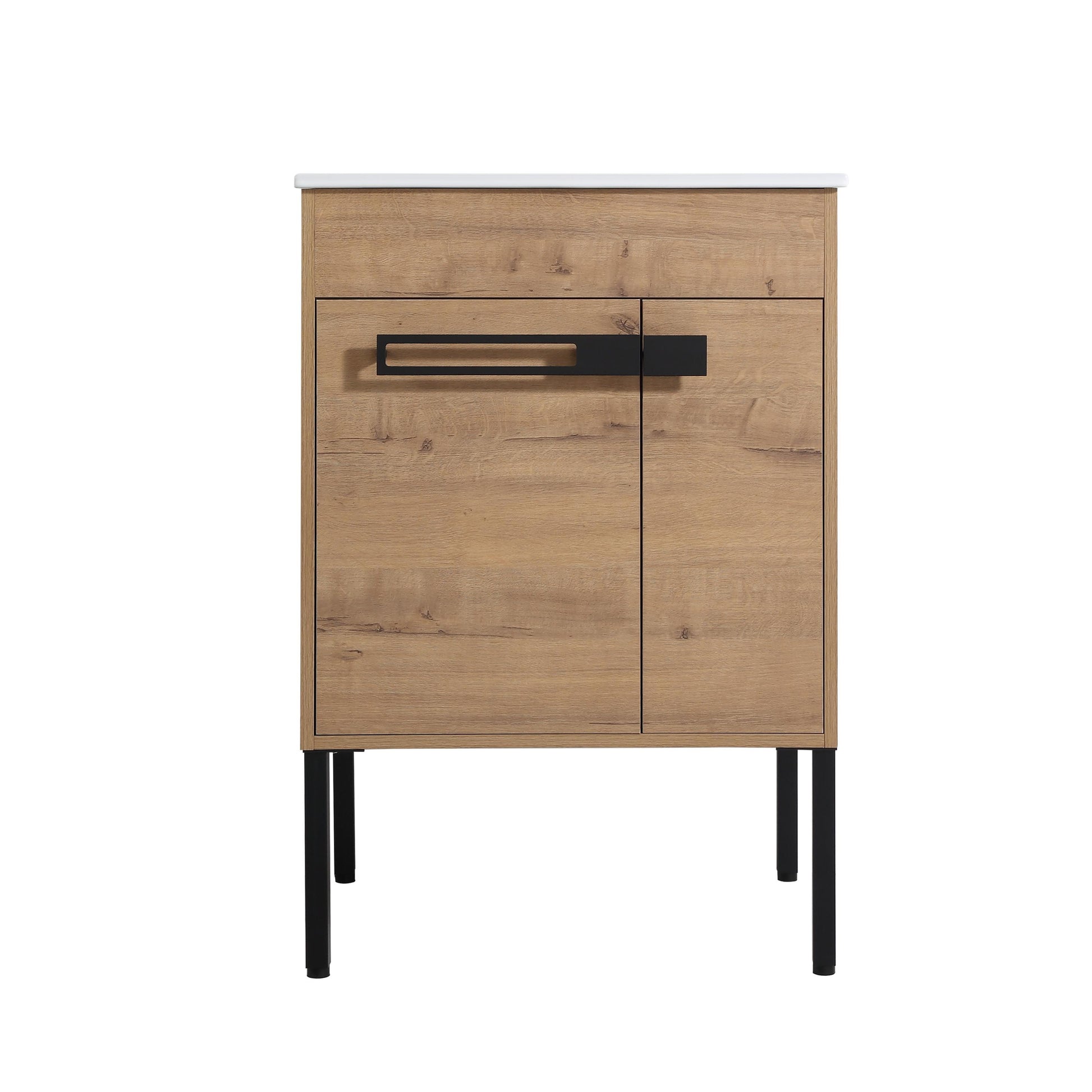 24"/30"/36" Freestanding Plywood Bathroom Vanity with Ceramic Sink