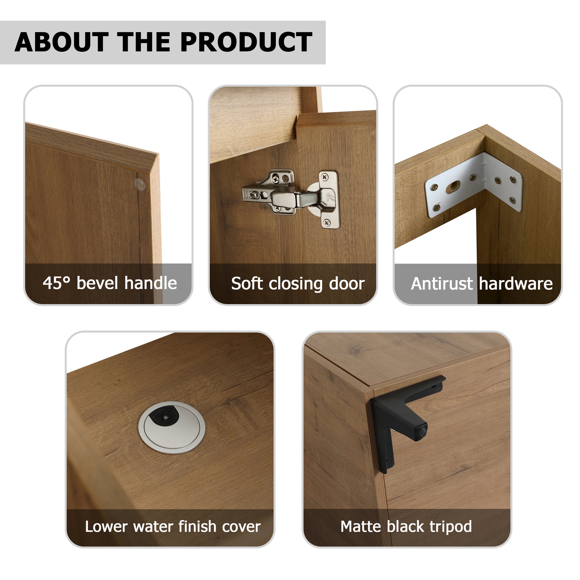 48-inch Freestanding Bathroom Vanity with With Double Resin Sink