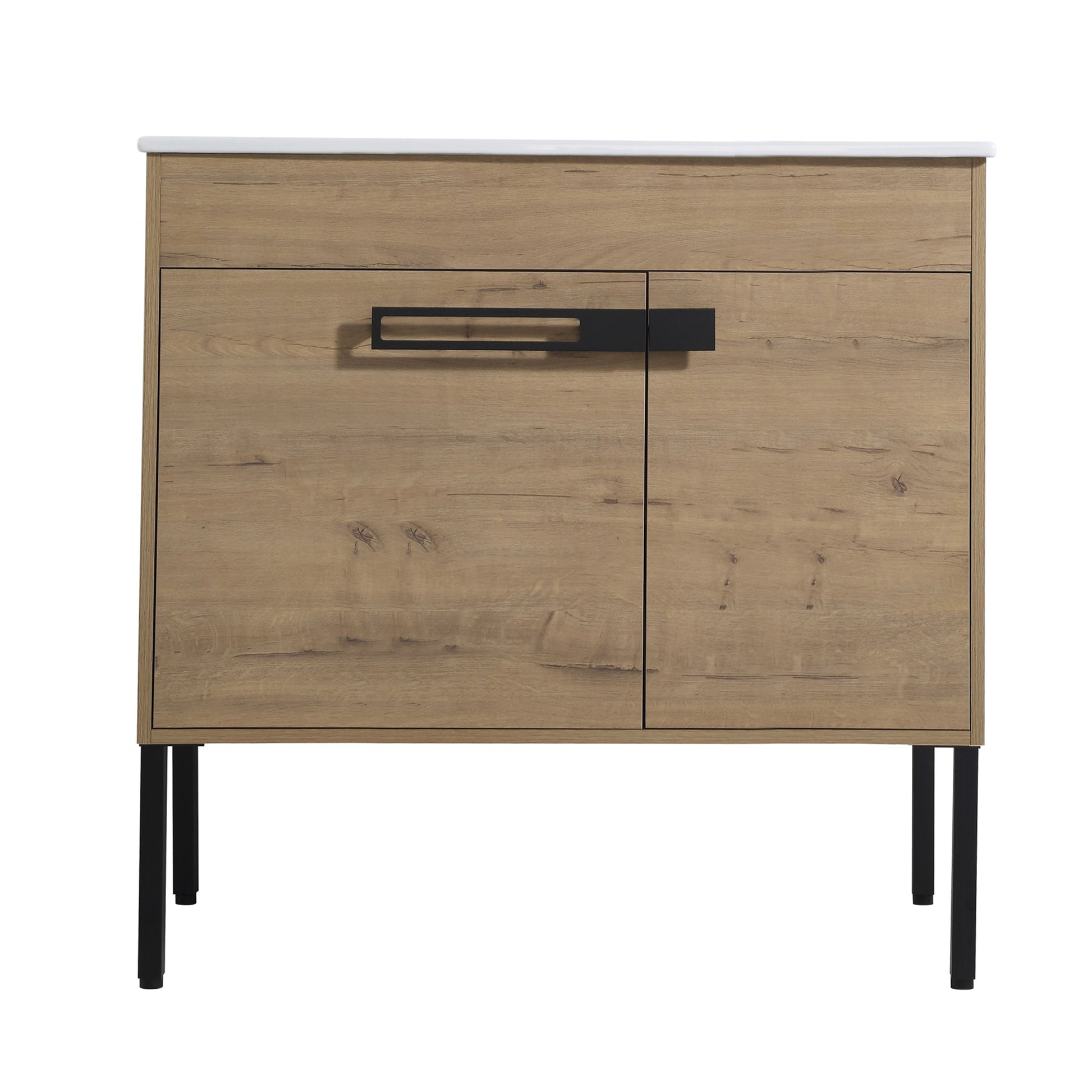 24"/30"/36" Freestanding Plywood Bathroom Vanity with Ceramic Sink