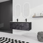 24/48 Inch Stylish Floating Wall-Mounted Bathroom Vanity with Ceramic Sink