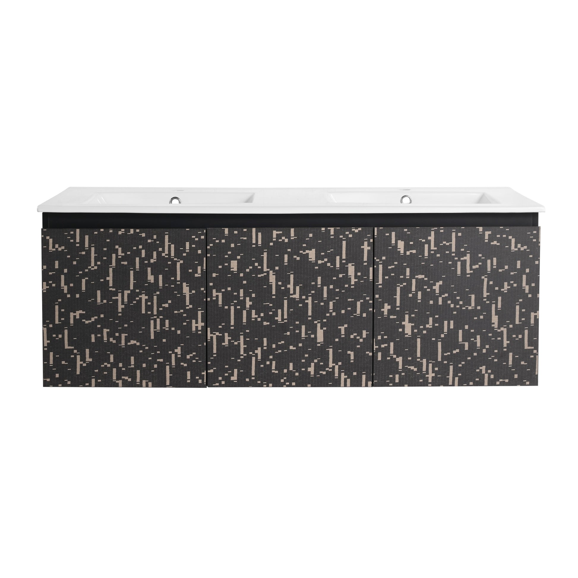 24/48 Inch Stylish Floating Wall-Mounted Bathroom Vanity with Ceramic Sink