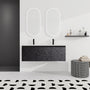 24/48 Inch Stylish Floating Wall-Mounted Bathroom Vanity with Ceramic Sink